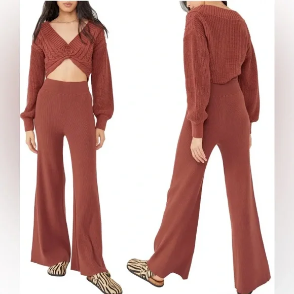 New FREE PEOPLE sweater set: sweater and pants 393J - Picture 5 of 10